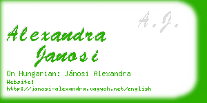 alexandra janosi business card
